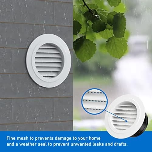 Hon&Guan 6'' Soffit Vent Exhaust Vent 150mm | Weatherproof Air Vent with Fly Screen (70-120 chars) thumbnail 5