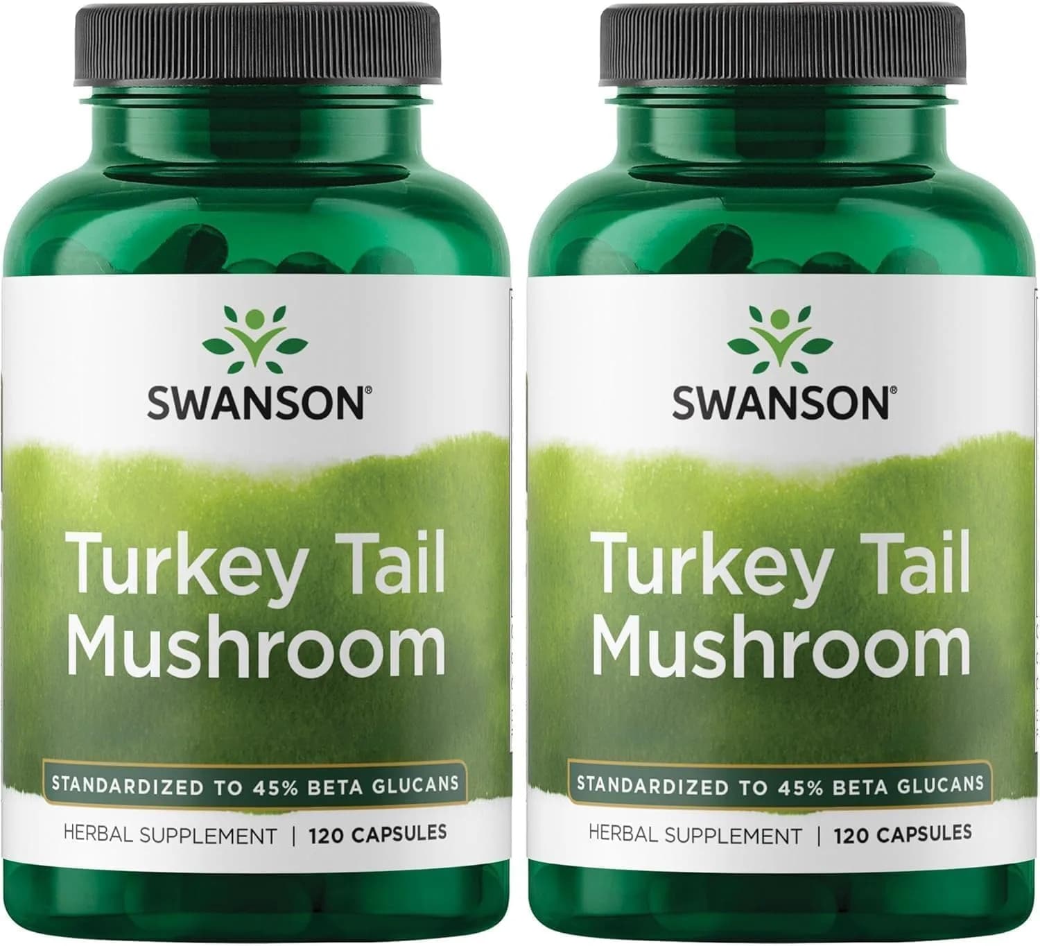 Swanson Turkey Tail Mushroom 500 mg 240 Capsules (120 Count Pack of 2) | Immune & Cellular Health Support — Capsule