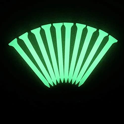 R&L Glow Golf Tees for Night Sports - 2 3/4 inch (7 cm) Pack of 10 | Glows 3 Min After 3 Sec Charge thumbnail 1