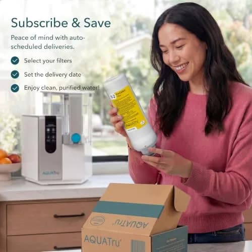 AQUA TRU Water Filter 1 Year Supply | Compatible with Reverse Osmosis Purifiers, 3 Pack thumbnail 9
