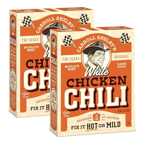 Carroll Shelby's Original Texas Brand White Chicken Chili Kit 3oz Pack of 2 | Authentic Texas-Style Seasoning thumbnail 1