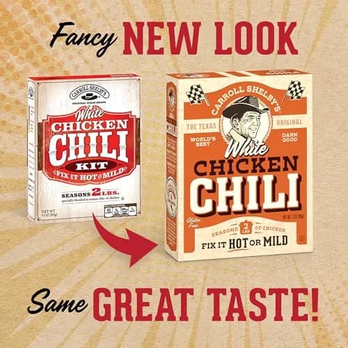 Carroll Shelby's Original Texas Brand White Chicken Chili Kit 3oz Pack of 2 | Authentic Texas-Style Seasoning thumbnail 4