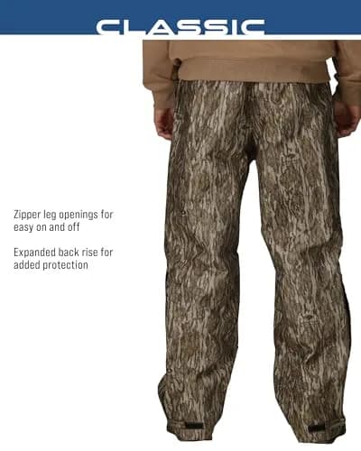 FROGG TOGGS Men's Classic Pro Action Waterproof Breathable Rain Pant, XX-Large | Mossy Oak Bottomland, 44-inch waist thumbnail 5