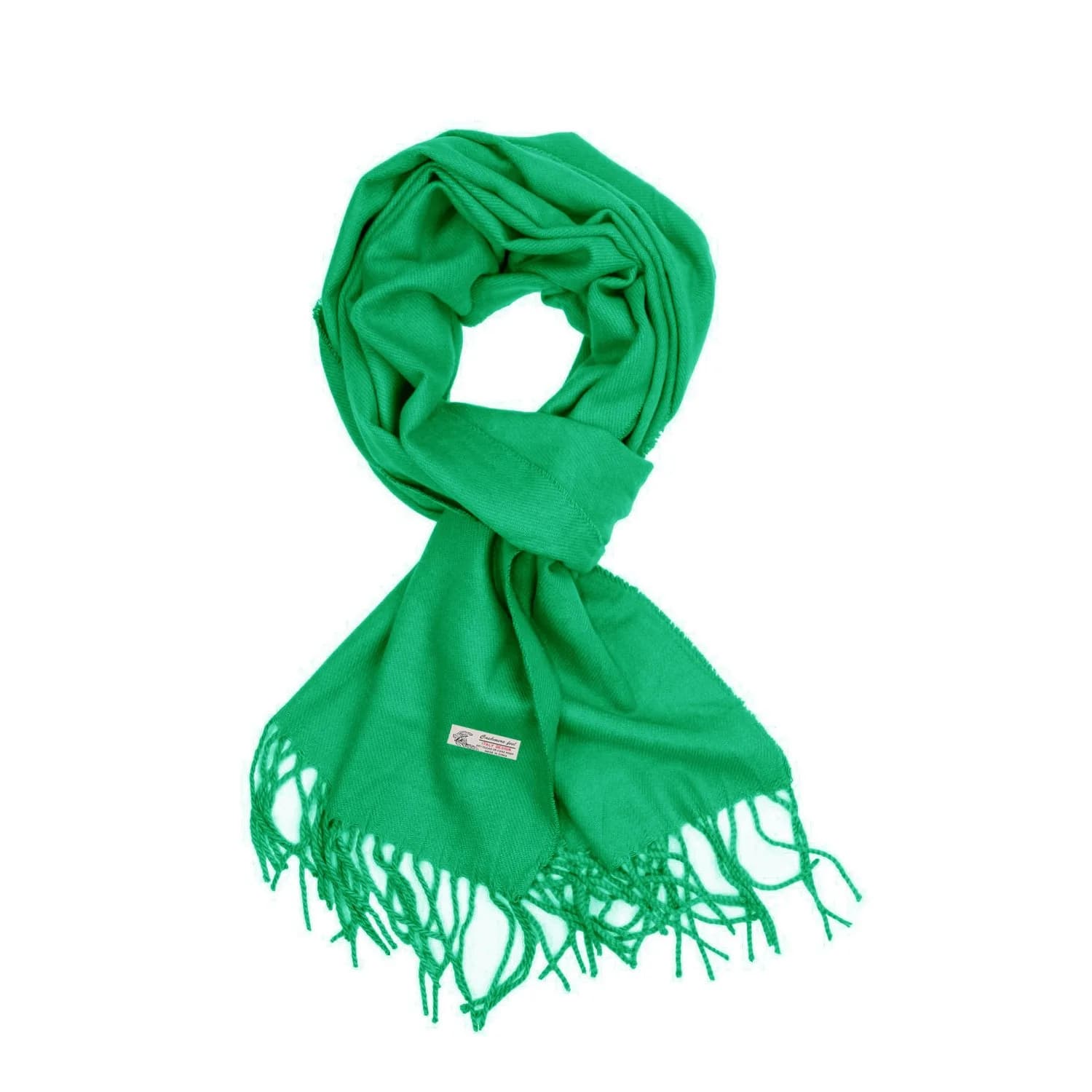 TZ Promise Unisex Winter Scarf Solid Color Cashmere Feel Long Warm | Versatile & Light for All Seasons — Green