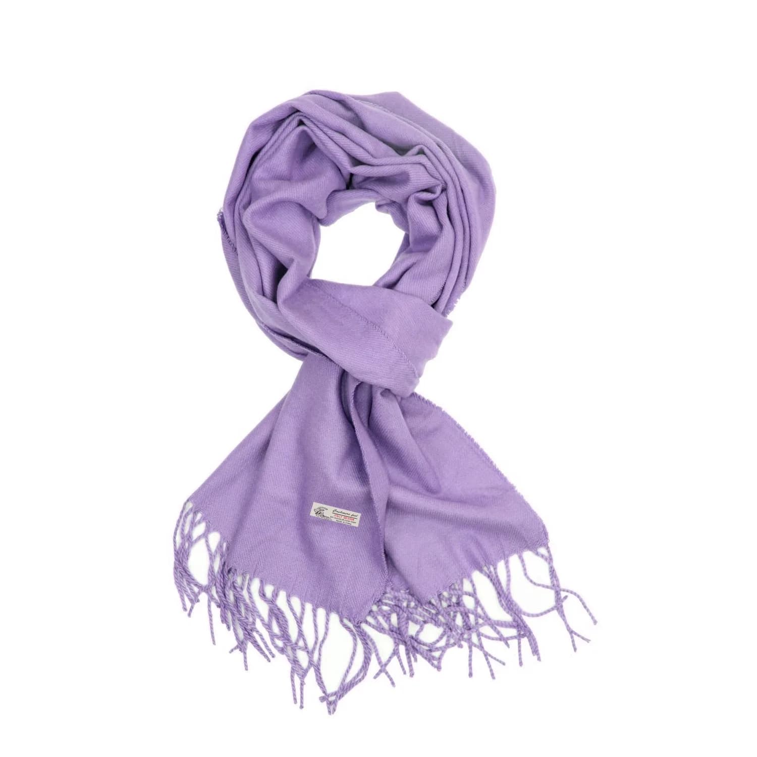TZ Promise Unisex Winter Scarf Solid Color Cashmere Feel Long Warm | Versatile & Light for Cold & Cool Weather — Light Purple