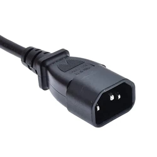 Tekit C14 to C5 Power Cord 0.3m (1ft) | IEC 320 C14 Male to C5 Female Adapter Cable thumbnail 2