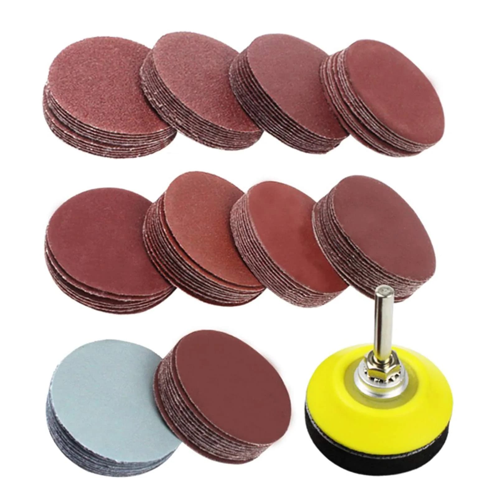 Coceca 100pcs 2 Inch Sanding Discs Kit | 80-3000 Grit for Polishing & Finishing — A-red