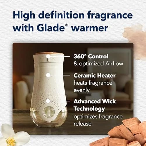 Glade PlugIns Refills Air Freshener, Cashmere Woods Scent, 3.35 Fl Oz Each (5 Count Pack) | Essential Oils for Home & Bathroom thumbnail 6