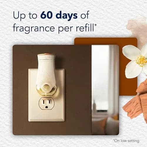 Glade PlugIns Refills Air Freshener, Cashmere Woods Scent, 3.35 Fl Oz Each (5 Count Pack) | Essential Oils for Home & Bathroom thumbnail 2