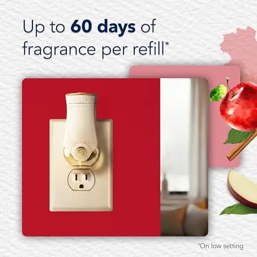 Glade Apple Cinnamon PlugIns Refills 3.35 Fl Oz (100 ml) | Continuous Fragrance for Home & Bathroom thumbnail 2