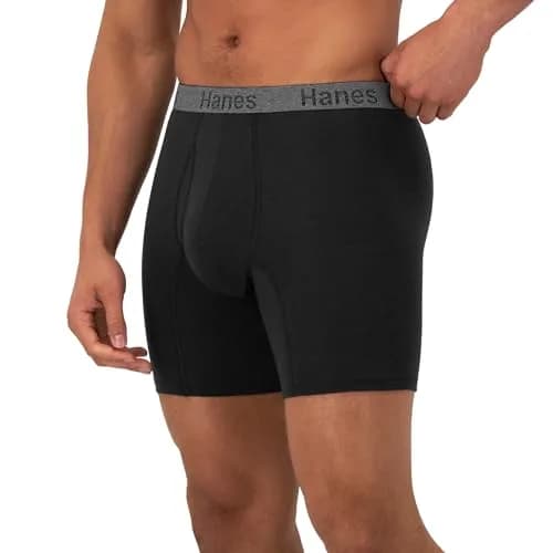Hanes Men’s 3-pack Comfort Flex Fit Boxer Briefs Small US | Ultra-Soft Cotton Stretch Fit thumbnail 3