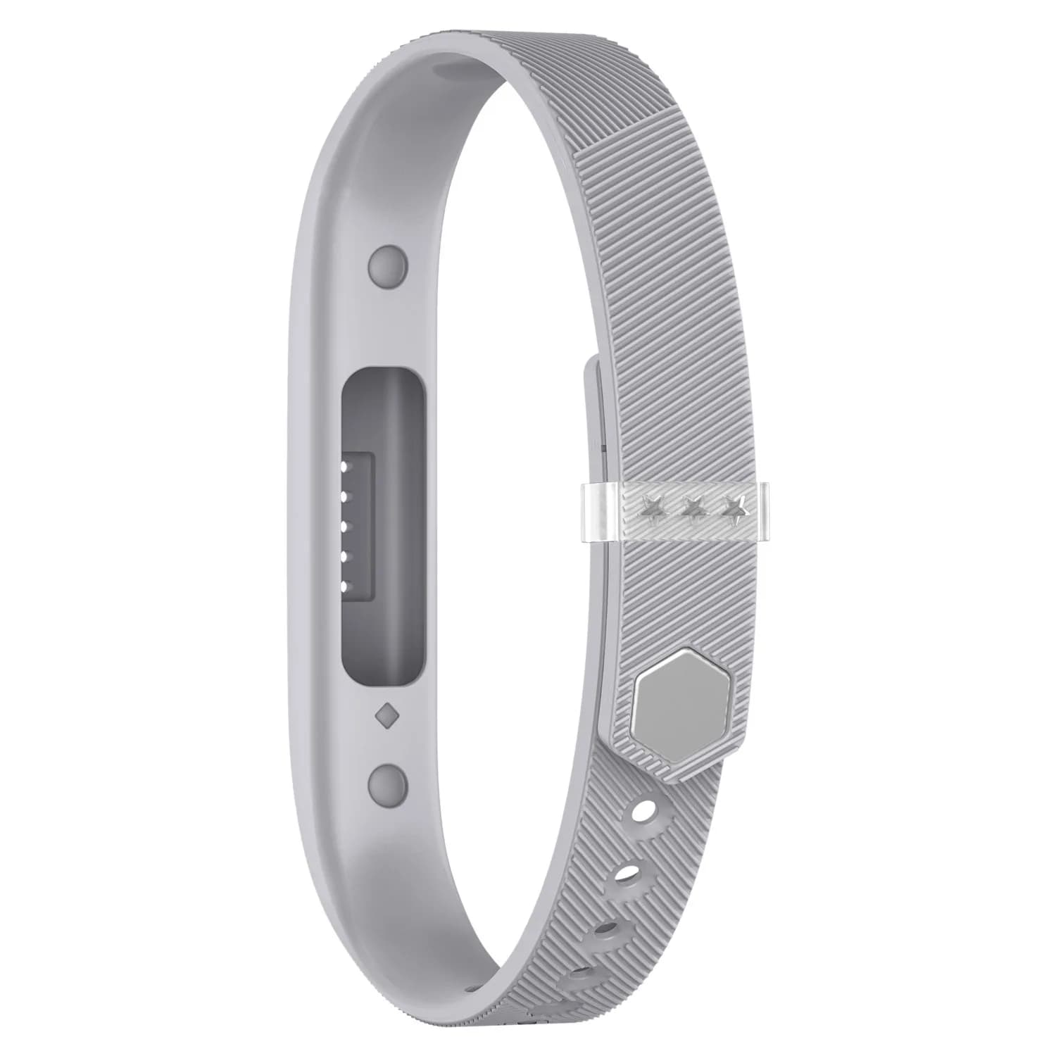 Greeninsync Replacement Band for Fitbit Flex 2, Large, Grey | Sports Classic Silicone Strap with Fastener Clasp - view 6