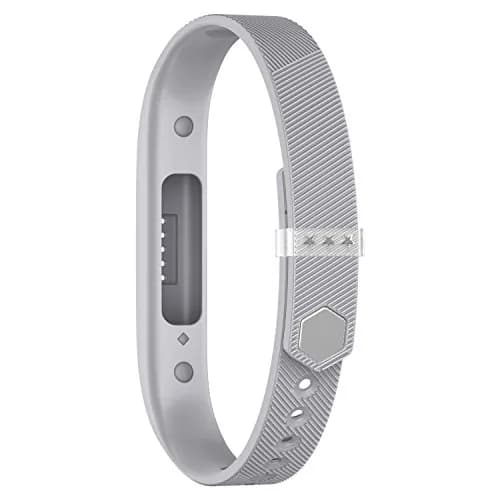 Greeninsync Replacement Band for Fitbit Flex 2, Large, Grey | Sports Classic Silicone Strap with Fastener Clasp thumbnail 6