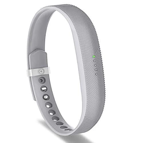 Greeninsync Replacement Band for Fitbit Flex 2, Large, Grey | Sports Classic Silicone Strap with Fastener Clasp thumbnail 1