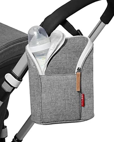 Skip Hop Grab & Go Insulated Baby Bottle Bag, Grey Melange, 20.7cm (8.15in) x 25.3cm (9.96in) x 10.4cm (4.09in) | Keeps 2 Bottles Warm or Cold thumbnail 8