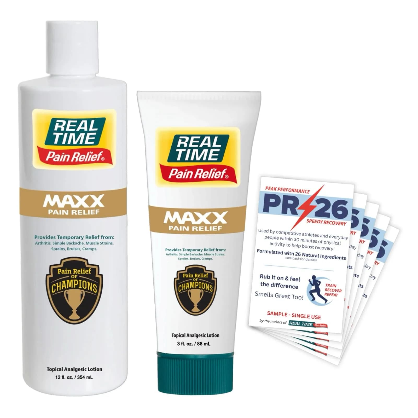 Real Time Pain Relief MAXX Value Pack 12oz | Fast-Absorbing, Non-Greasy Relief for Muscles & Joints — Cream