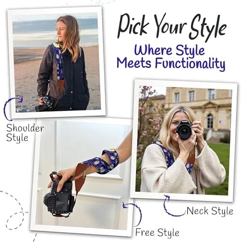 Art Tribute Van Gogh Starry Night Camera Strap | Adjustable Neck, Shoulder & Crossbody, Fits All Cameras, Padded Cotton Weave, Quick Release, Leather Ends thumbnail 6