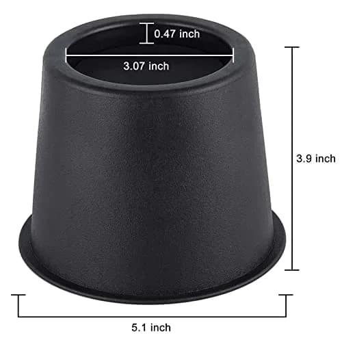 BTSD-home Round Bed Risers 4 Inch | Heavy Duty Furniture Leg Extenders for Underbed Storage & Easier Standing (4-Pack, 10.16 cm) thumbnail 2