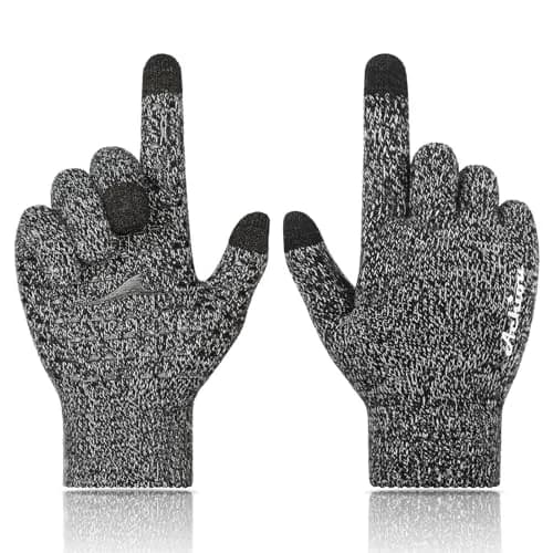 Achiou Winter Gloves for Men and Women, Touchscreen Knit Gloves | Warm, Breathable & Anti-Slip thumbnail 1