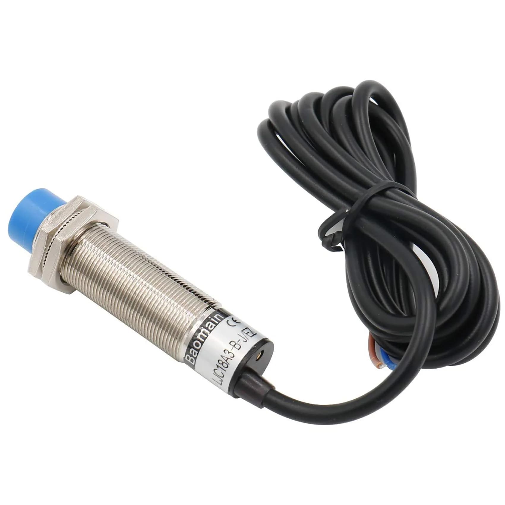 Baomain LJC18A3-B-J/EZ Capacitive Proximity Sensor Switch 18mm Head, 1-10mm Detection, AC 90-250V