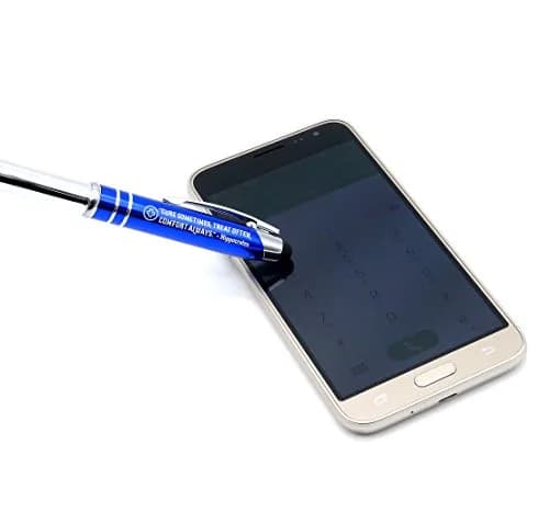 Inkstone Medical Gift Pen with Light & Stylus | Engraved Hippocrates Quote, Black thumbnail 5