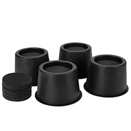BTSD-home Round Bed Risers 3 Inch (7.62 cm) - 4 Pack | Heavy Duty Plastic Furniture Lifts for Under-Bed Storage thumbnail 1