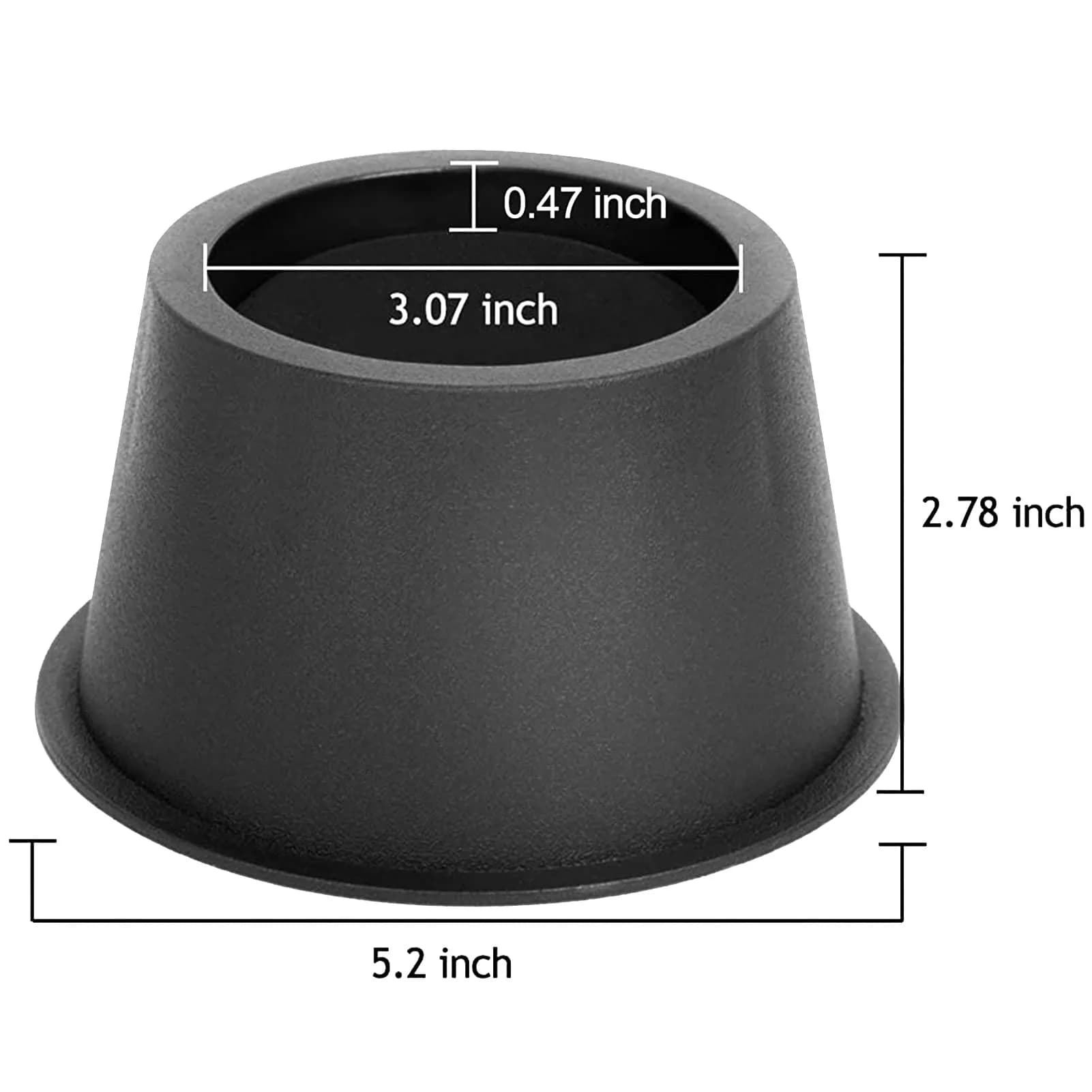 BTSD-home Round Bed Risers 3 Inch (7.62 cm) - 4 Pack | Heavy Duty Plastic Furniture Lifts for Under-Bed Storage - view 2