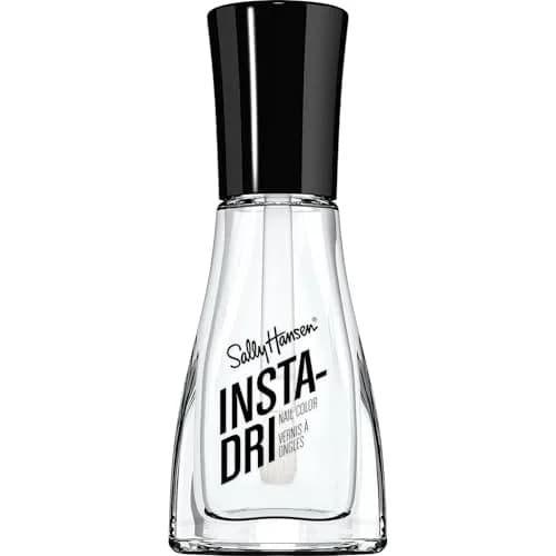 Sally Hansen Insta-Dri Nail Polish White On Time, 9ml (0.31 Fl Oz) | Quick Dry, Long Lasting, Shiny Finish — 103 Clearly Quick / 0.31 Fl Oz