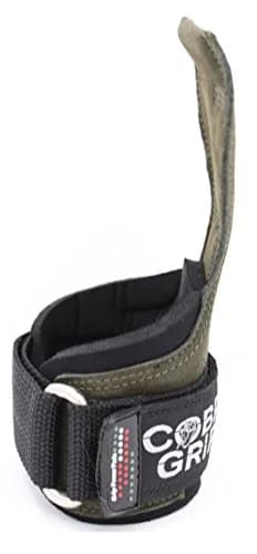 Cobra Grips FIT Green Leather Weight Lifting Gloves with Wrist Wraps - 4.25-7.0" Wrist - view 2