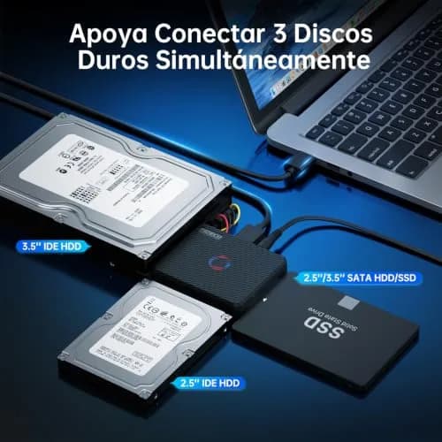 FIDECO SATA/IDE to USB 3.0 Adapter for 2.5/3.5 Inch HDD & DVD/CD Drive | Universal Compatibility thumbnail 2
