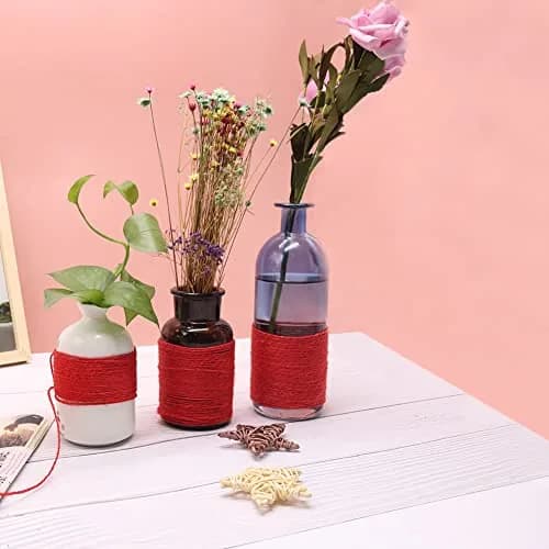 Tenn Well Red Green Jute Twine 328 Feet x 2 Rolls | Heavy Duty 2mm for Gift & Garden thumbnail 7