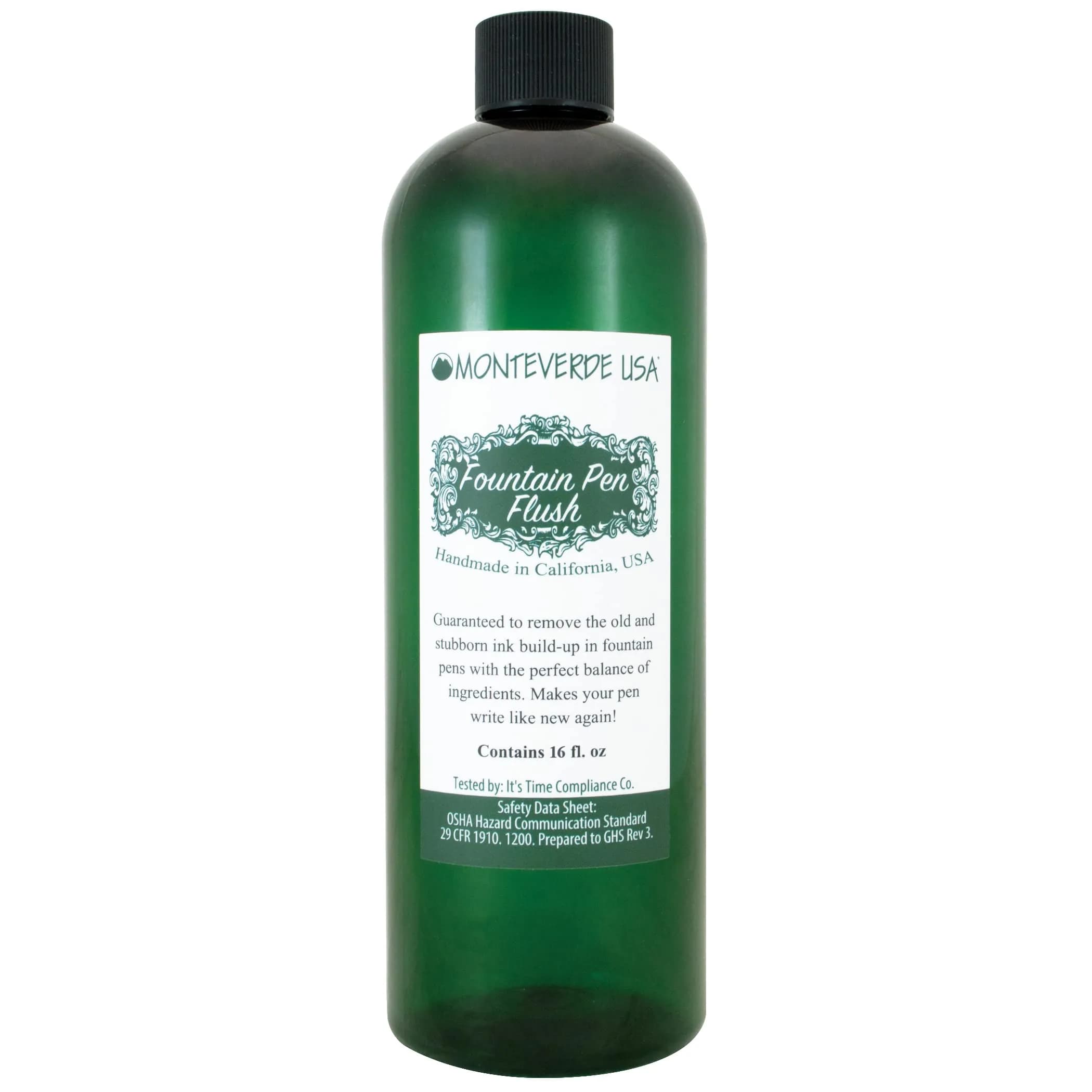 Monteverde Fountain Pen Cleaner 16 Fl Oz | Removes Build-Up, Restores Pen Writing