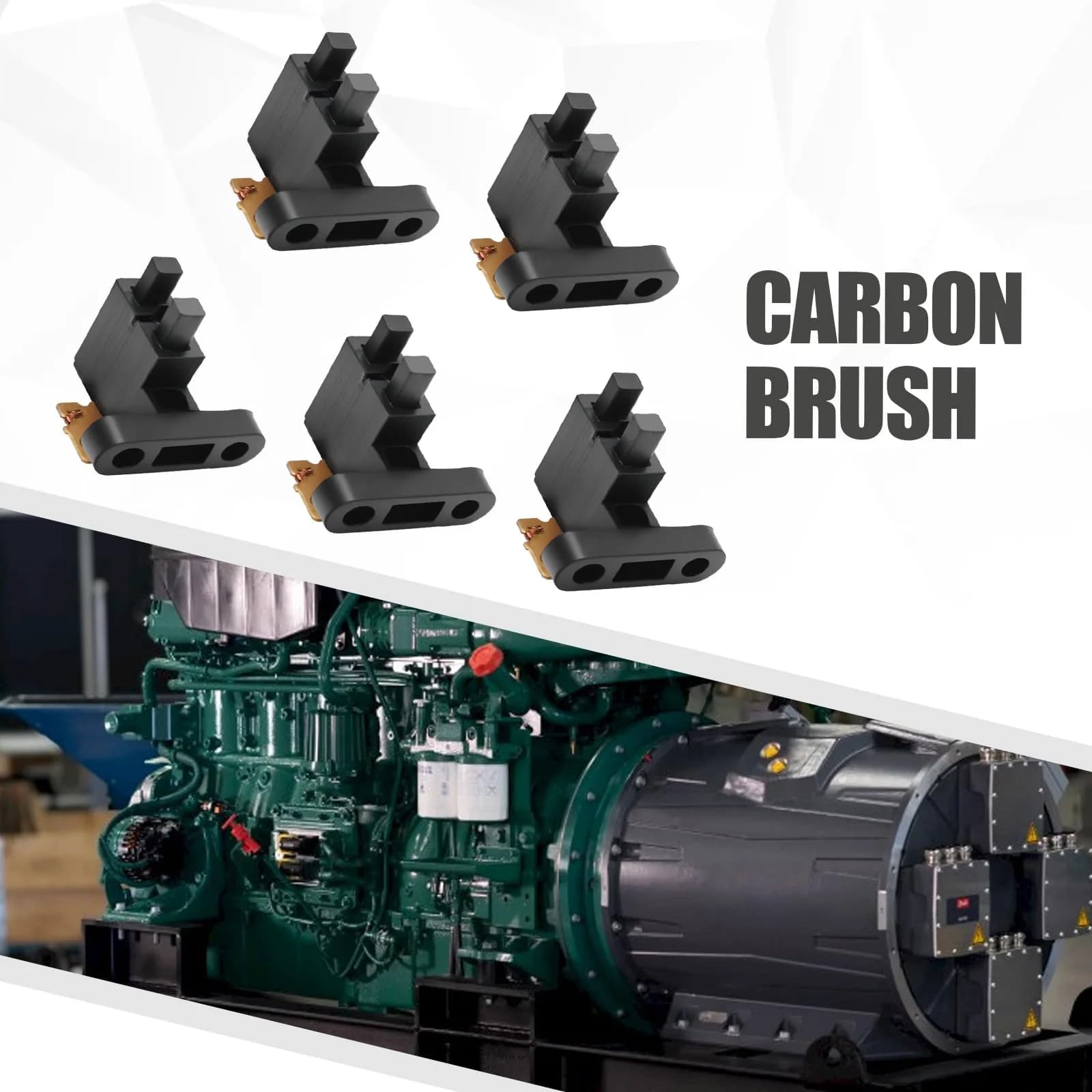 Hoypeyfiy Universal Generator Carbon Brush Assembly Replacement - 5 Pack | Genuine USA Import - view 3