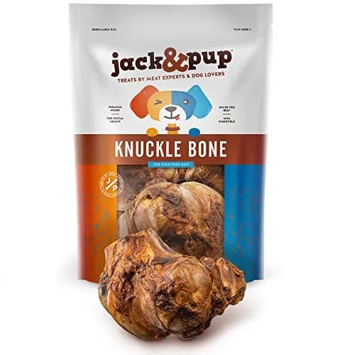 Jack & Pup Beef Knuckle Bones for Dogs, 2 Count | Natural Smoked Beef Flavor, Supports Dental & Jaws Health thumbnail 1