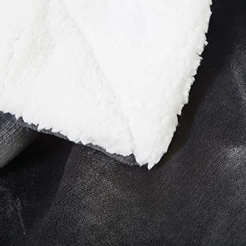 SOCHOW Sherpa Fleece Throw Blanket 60"×80" | Reversible Super Soft Plush in Dark Grey thumbnail 4