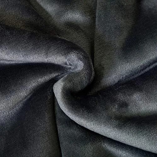 SOCHOW Sherpa Fleece Throw Blanket 60"×80" | Reversible Super Soft Plush in Dark Grey thumbnail 5
