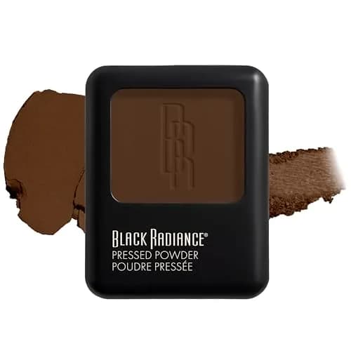 Black Radiance Pressed Powder 0.28oz | Matte Finish for Deep Skin Tones, Oil-Absorbing Compact with Mirror & Sponge thumbnail 1
