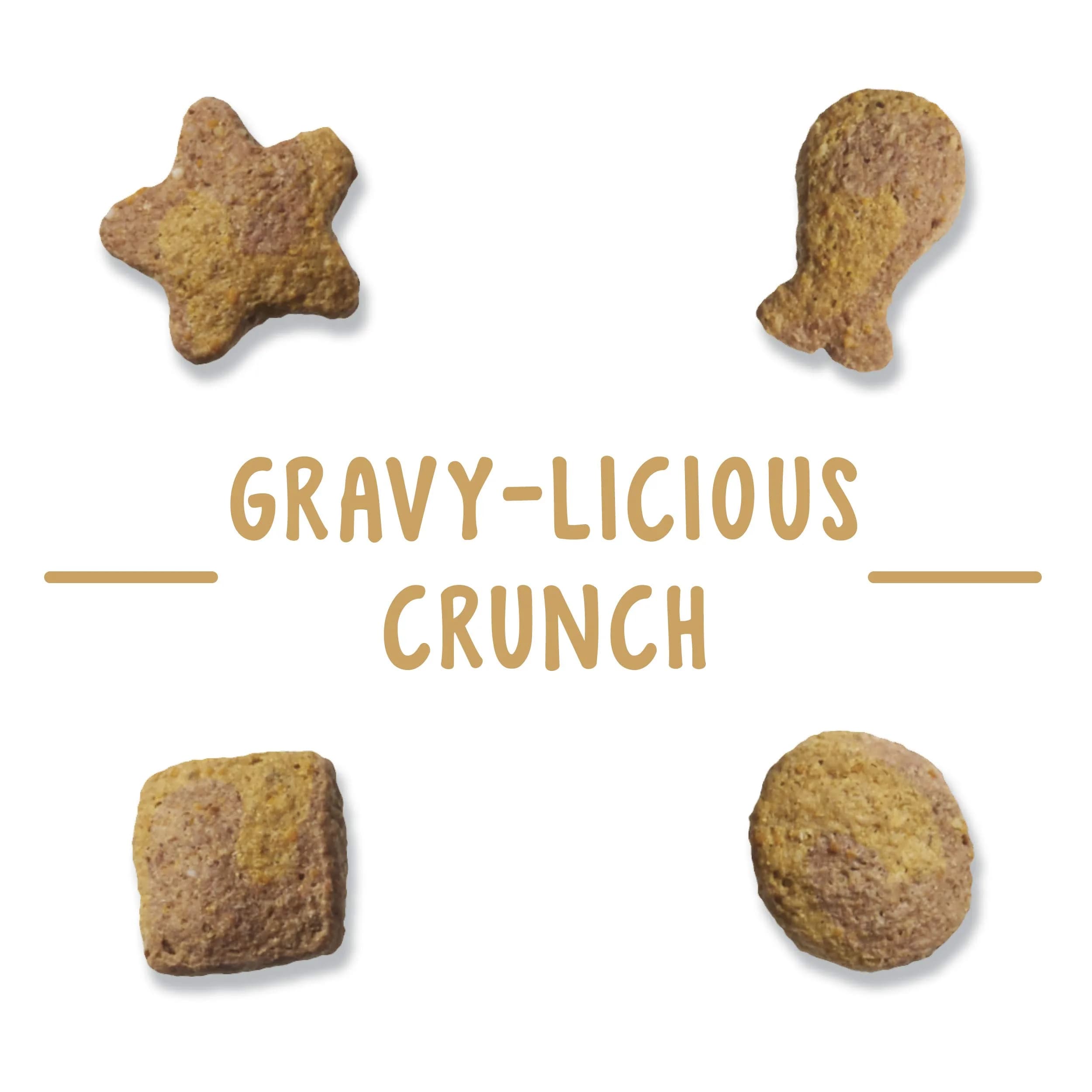 Friskies Party Mix Gravy-licious Crunch Cat Treats, 20 Ounce Canister | Chicken & Gravy Flavors - view 2