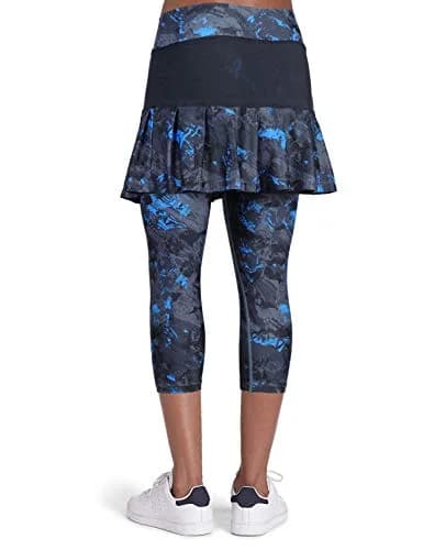 ANIVIVO Women Skirted Leggings Tennis Yoga Legging with Skirt Darkblue S | High Waist, Moisture Wicking, Pockets, Perfect for Active Women thumbnail 2