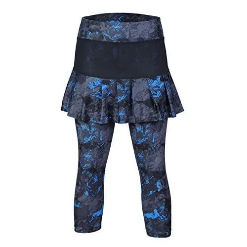 ANIVIVO Women Skirted Leggings Tennis Yoga Legging with Skirt Darkblue S | High Waist, Moisture Wicking, Pockets, Perfect for Active Women thumbnail 3