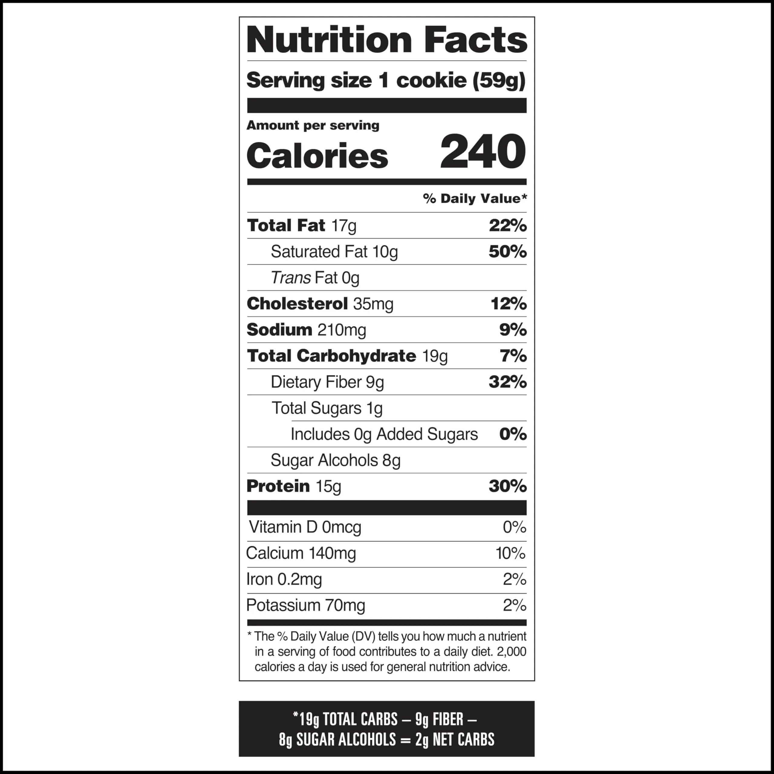 Quest Chocolate Chip Protein Cookie 15g Protein, 1g Sugar, 2g Net Carbs, Keto Friendly, Soft & Yummy — 12 Count (59g Each) - view 8