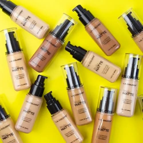 L.A. COLORS Truly Matte Foundation, Mahogany 2.9 Fl Oz | Long-Wearing Powder Finish for Oily & Combination Skin thumbnail 6