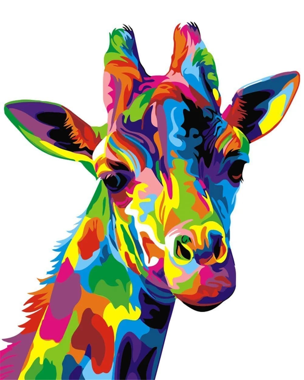 Komking Giraffe Paint by Numbers Kits for Kids & Adults | 40.6cm x 50.8cm (16"x20") Unframed Canvas - main product image