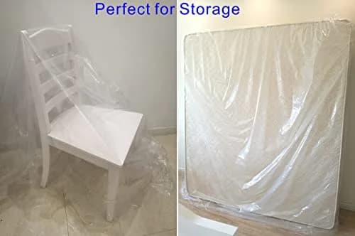 ComfortHome Mattress Bag for Moving and Storage, Twin/Full Size, 2-Pack (Clear) thumbnail 5