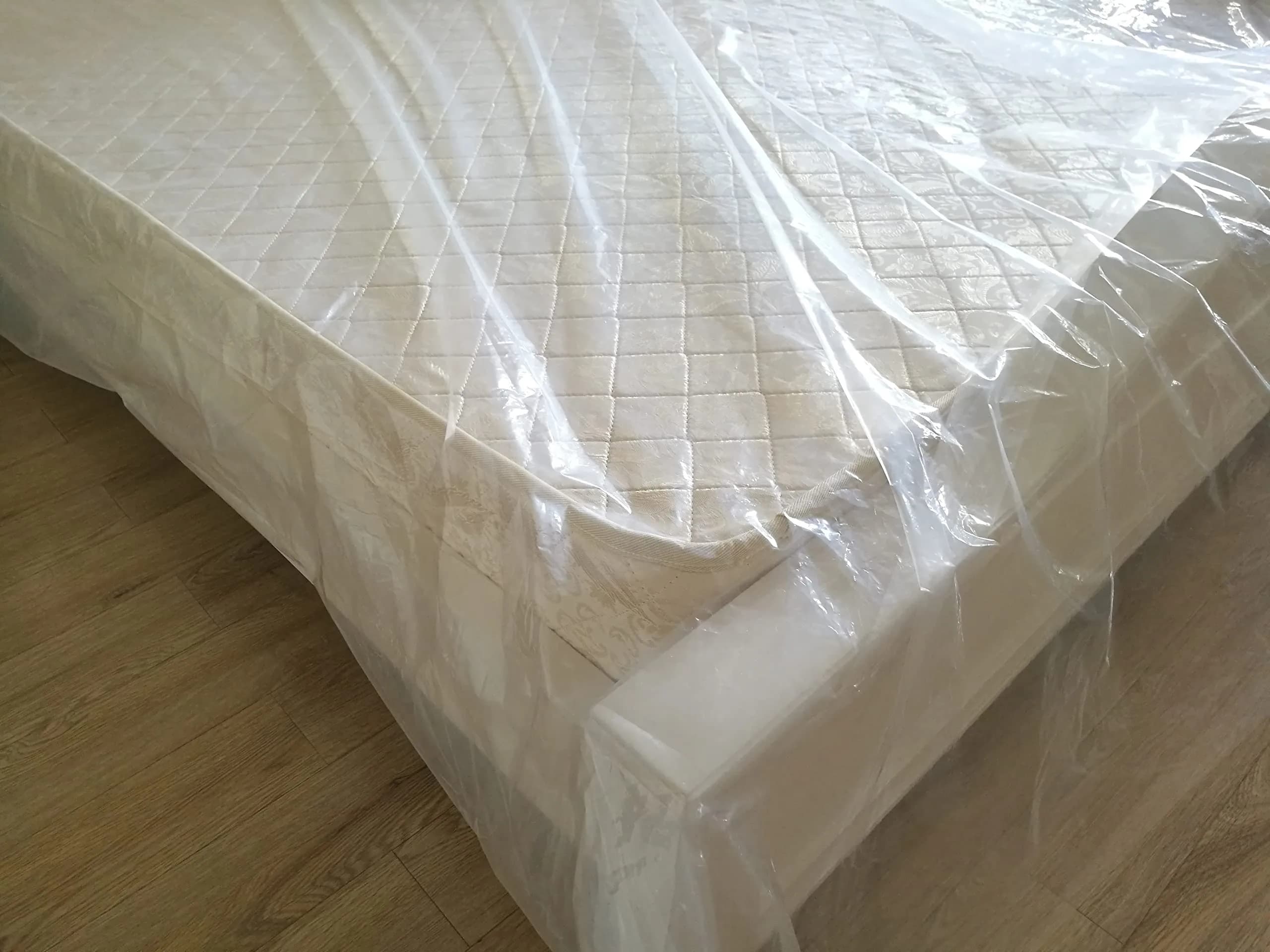 ComfortHome Mattress Bag for Moving and Storage, Twin/Full Size, 2-Pack (Clear) - view 6