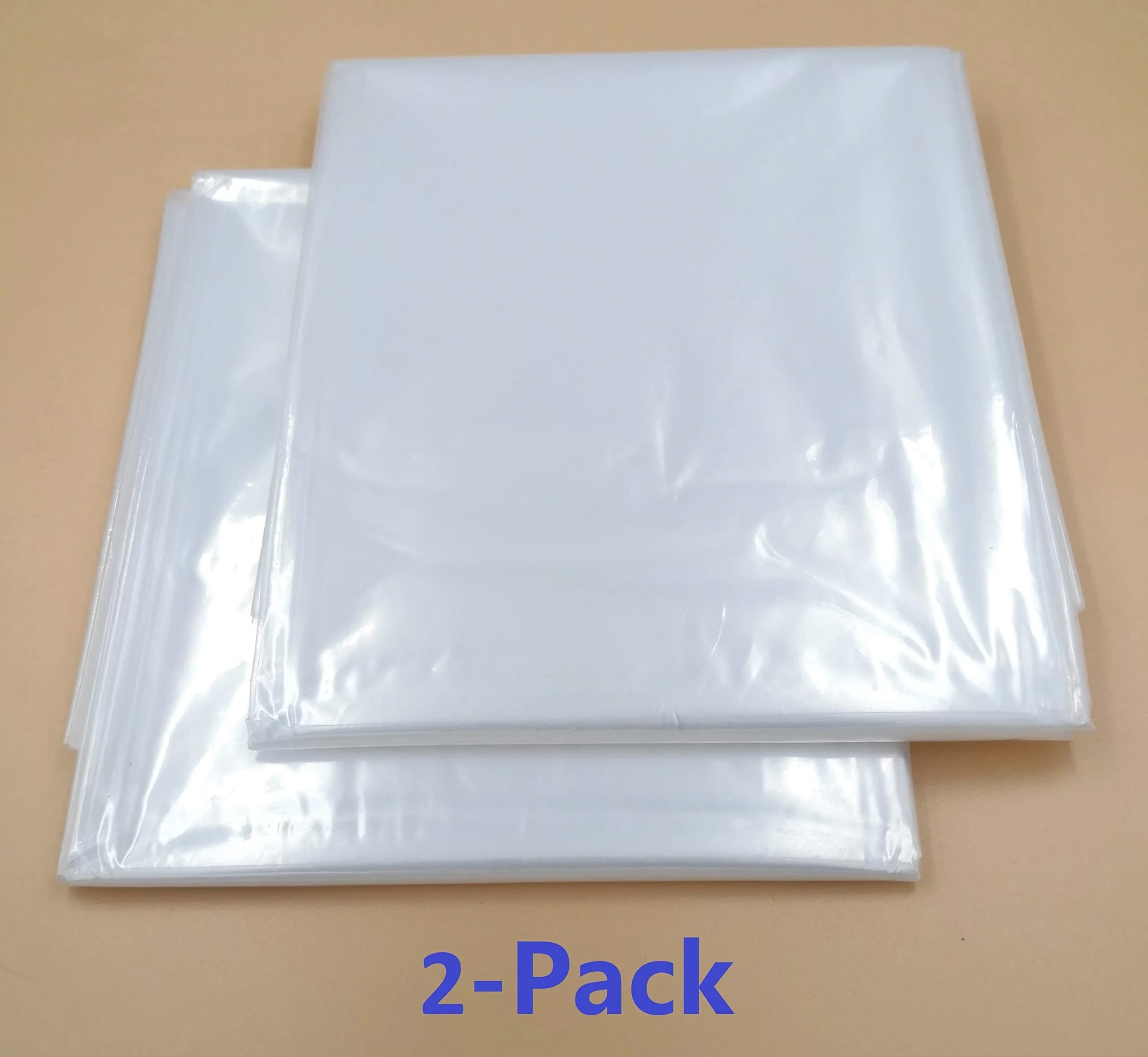 ComfortHome Mattress Bag for Moving and Storage, Twin/Full Size, 2-Pack (Clear) - view 3