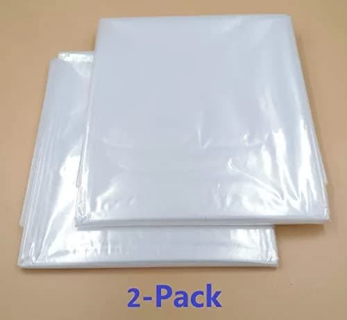 ComfortHome Mattress Bag for Moving and Storage, Twin/Full Size, 2-Pack (Clear) thumbnail 3