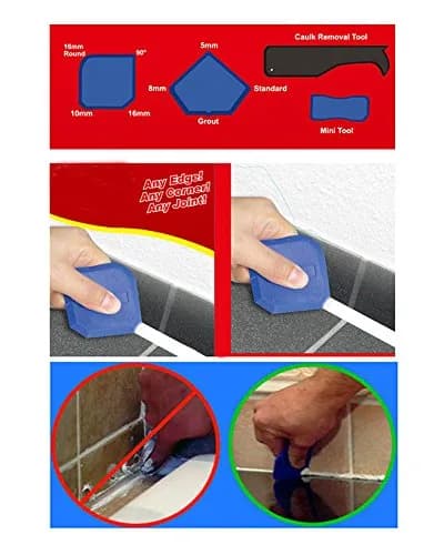 EONBES Silicone Sealant Finishing Tools - 8 Piece Set | Professional Caulk Smoother & Remover thumbnail 4