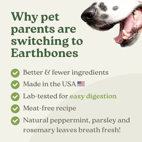Earthly Presidio Earthbones Dental Chews for Dogs | Large, 6 Treats | Natural Dental Care thumbnail 4