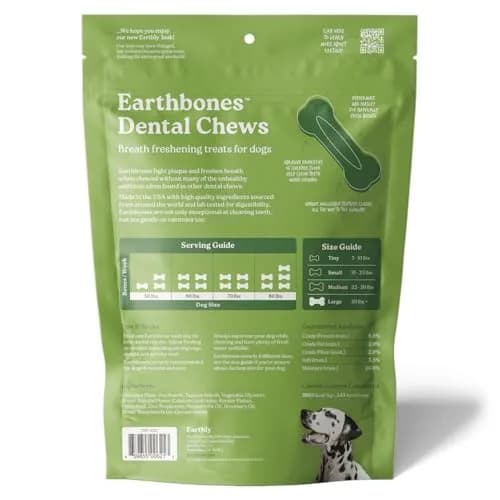 Earthly Presidio Earthbones Dental Chews for Dogs | Large, 6 Treats | Natural Dental Care thumbnail 7